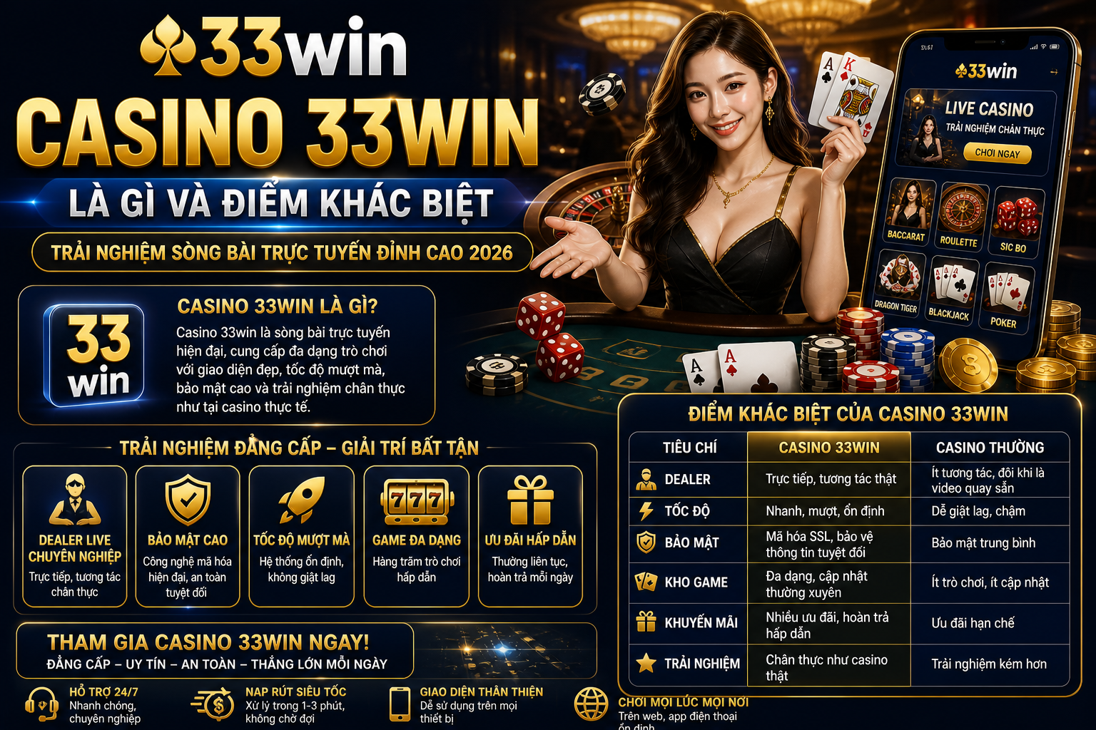 Casino 33win Là Gì Và Điểm Khác Biệt